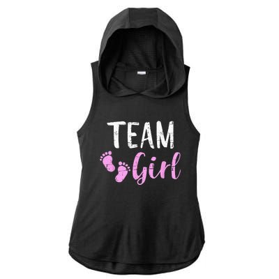 Gender Reveal Team Matching Family Baby Party Supplies Ladies PosiCharge Tri-Blend Wicking Draft Hoodie Tank