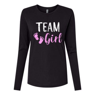 Gender Reveal Team Matching Family Baby Party Supplies Womens Cotton Relaxed Long Sleeve T-Shirt