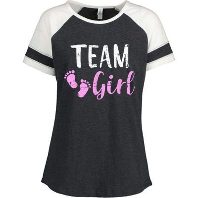 Gender Reveal Team Matching Family Baby Party Supplies Enza Ladies Jersey Colorblock Tee