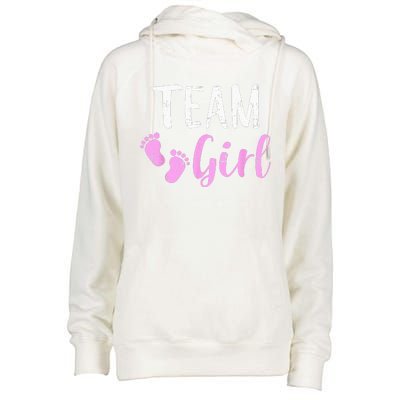 Gender Reveal Team Matching Family Baby Party Supplies Womens Funnel Neck Pullover Hood