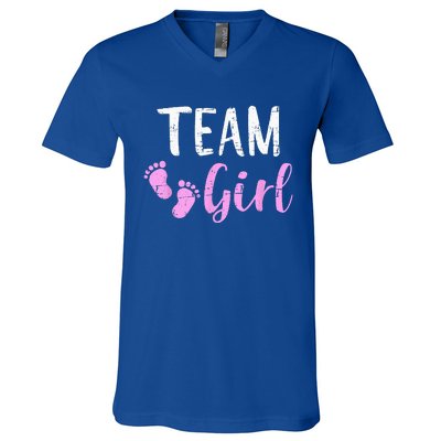 Gender Reveal Team Matching Family Baby Party Supplies V-Neck T-Shirt