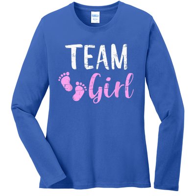 Gender Reveal Team Matching Family Baby Party Supplies Ladies Long Sleeve Shirt