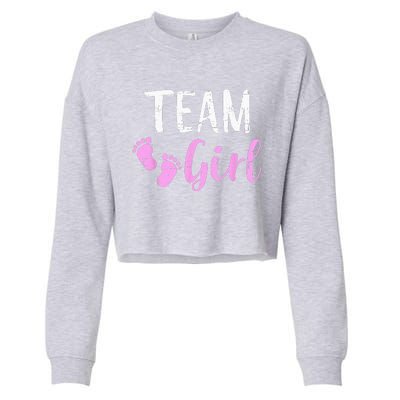 Gender Reveal Team Matching Family Baby Party Supplies Cropped Pullover Crew