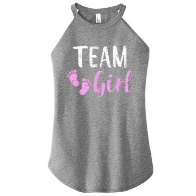 Gender Reveal Team Matching Family Baby Party Supplies Women's Perfect Tri Rocker Tank