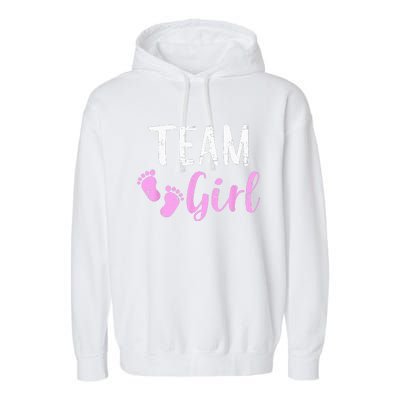 Gender Reveal Team Matching Family Baby Party Supplies Garment-Dyed Fleece Hoodie