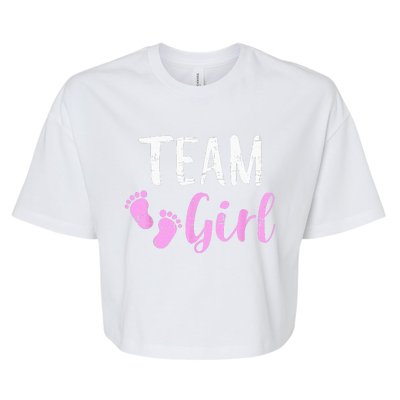 Gender Reveal Team Matching Family Baby Party Supplies Bella+Canvas Jersey Crop Tee