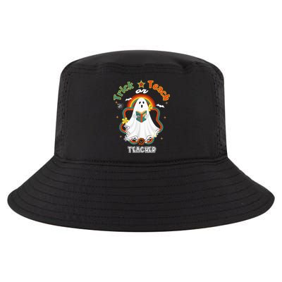 Groovy Retro Teacher Halloween Trick or Teach for professor Cool Comfort Performance Bucket Hat