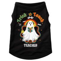 Groovy Retro Teacher Halloween Trick or Teach for professor Doggie Tank