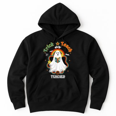 Groovy Retro Teacher Halloween Trick or Teach for professor Hoodie
