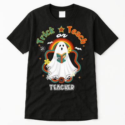 Groovy Retro Teacher Halloween Trick or Teach for professor Tall T-Shirt