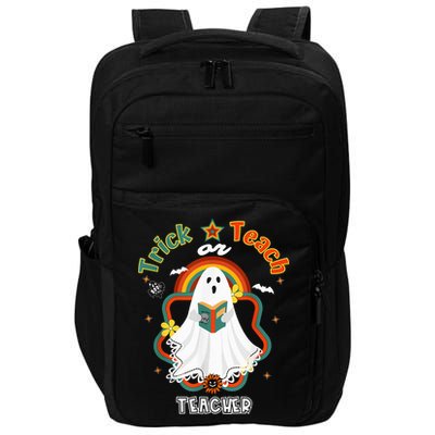 Groovy Retro Teacher Halloween Trick or Teach for professor Impact Tech Backpack