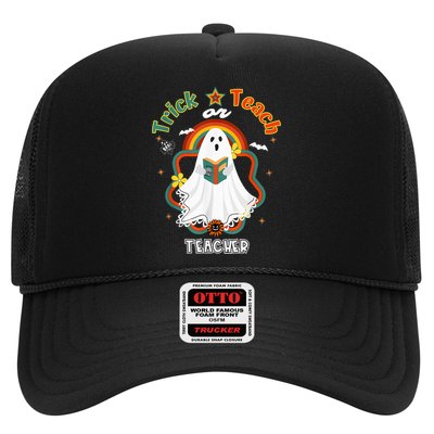 Groovy Retro Teacher Halloween Trick or Teach for professor Trucker Hat