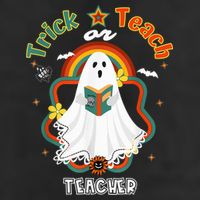 Groovy Retro Teacher Halloween Trick or Teach for professor Hat