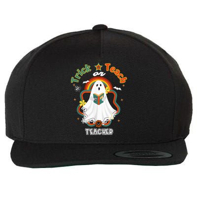 Groovy Retro Teacher Halloween Trick or Teach for professor Wool Snapback Cap