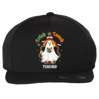 Groovy Retro Teacher Halloween Trick or Teach for professor Wool Snapback Cap