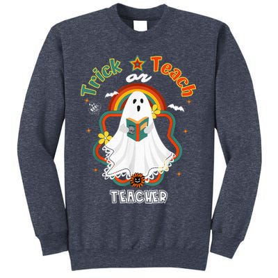 Groovy Retro Teacher Halloween Trick or Teach for professor Sweatshirt