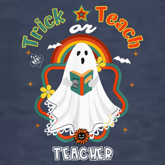 Groovy Retro Teacher Halloween Trick or Teach for professor Sweatshirt