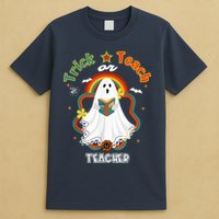 Groovy Retro Teacher Halloween Trick or Teach for professor T-Shirt