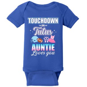 Gender Reveal Touchdowns Or Tutus Auntie Matching Baby Party Baby Bodysuit