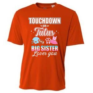 Gender Reveal Touchdowns Or Tutus Sister Matching Party Cooling Performance Crew T-Shirt