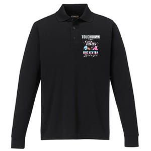 Gender Reveal Touchdowns Or Tutus Sister Matching Party Performance Long Sleeve Polo