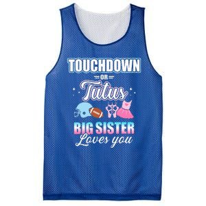 Gender Reveal Touchdowns Or Tutus Sister Matching Party Mesh Reversible Basketball Jersey Tank