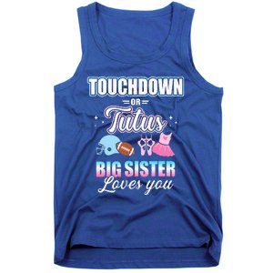 Gender Reveal Touchdowns Or Tutus Sister Matching Party Tank Top