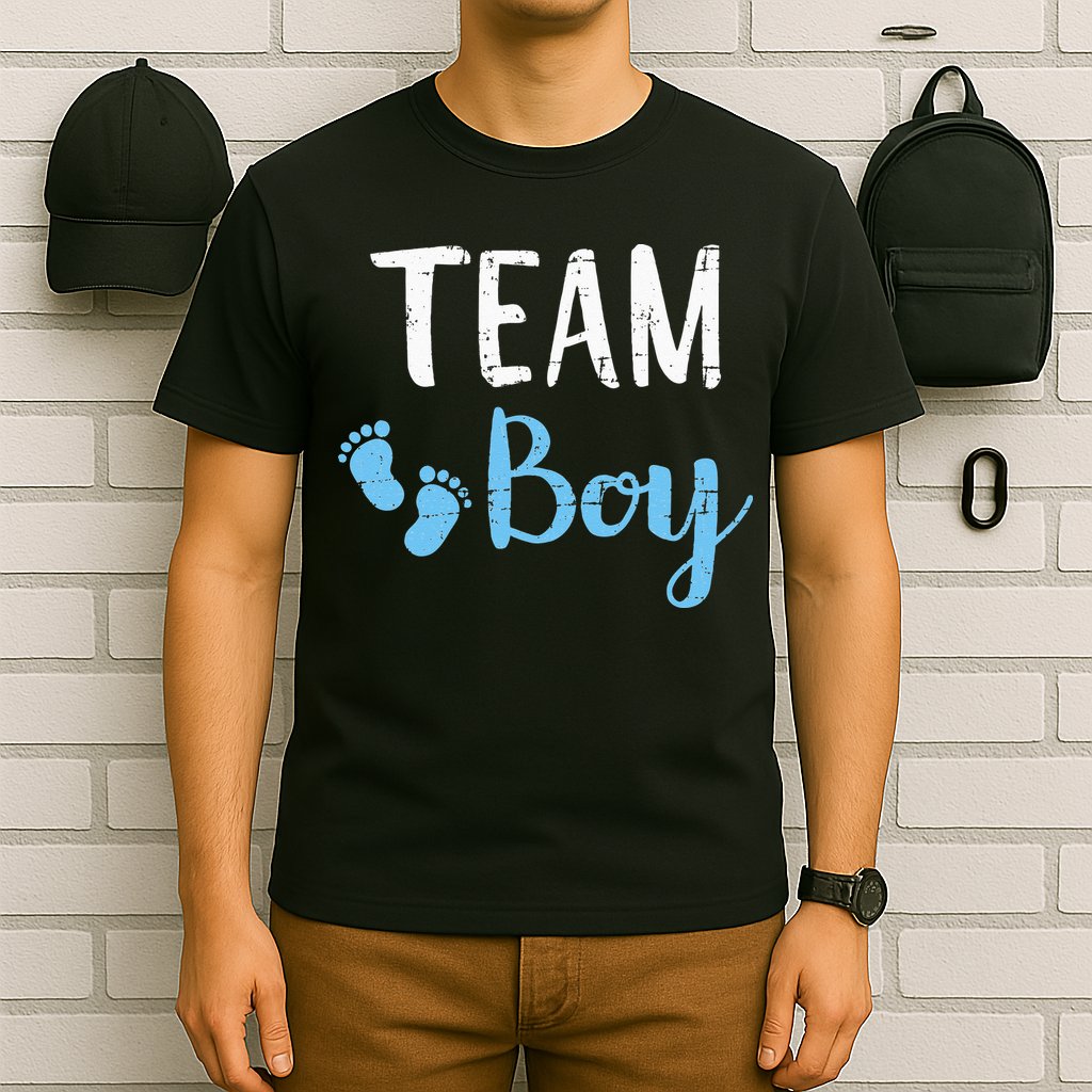 Gender reveal team matching family baby party supplies T-Shirt
