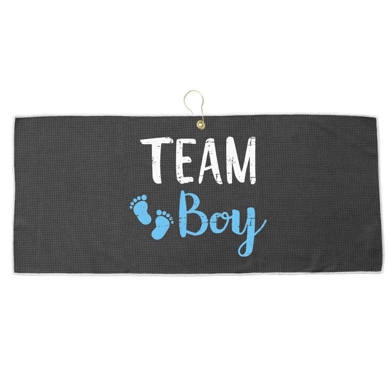 Gender reveal team matching family baby party supplies Large Microfiber Waffle Golf Towel
