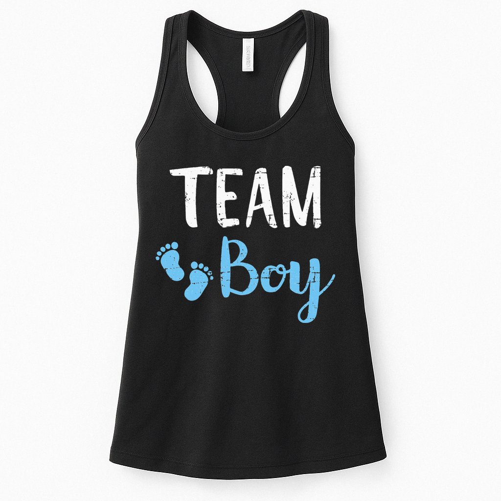 Gender reveal team matching family baby party supplies Womens Tank Top
