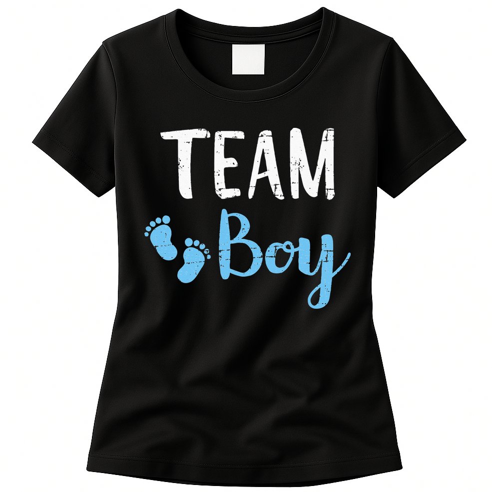 Gender reveal team matching family baby party supplies Womens T-Shirt