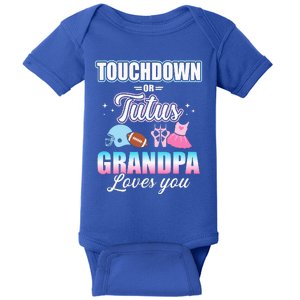 Gender Reveal Touchdowns Tutus Grandpa Matching Baby Party Baby Bodysuit