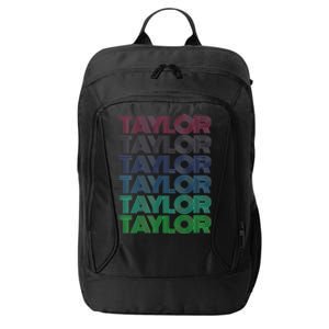 Girl Retro Taylor First Name Personalized Groovy 80S City Backpack