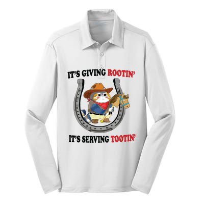 Giving Rootin Tootin Silk Touch Performance Long Sleeve Polo