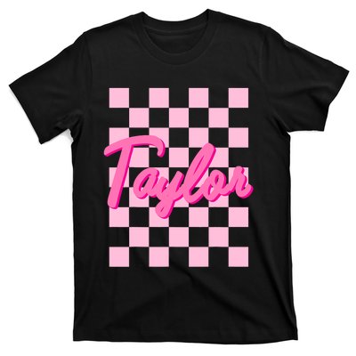 Girl Retro Taylor First Name Personalized T-Shirt