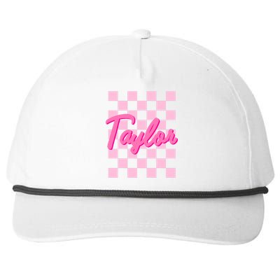 Girl Retro Taylor First Name Personalized Snapback Five-Panel Rope Hat