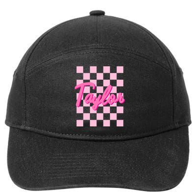 Girl Retro Taylor First Name Personalized 7-Panel Snapback Hat