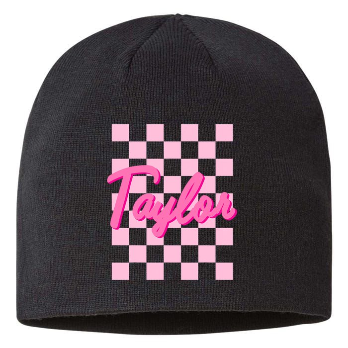 Girl Retro Taylor First Name Personalized Sustainable Beanie