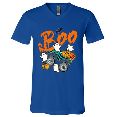 Ghost Riders Truck Monster Pumpkin Ghost Gift V-Neck T-Shirt