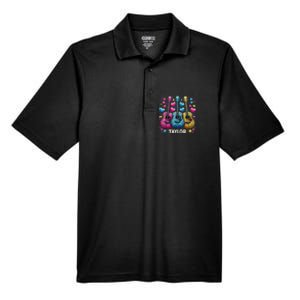 Girl Retro Taylor First Name Personalized Groovy 80s Men's Origin Performance Pique Polo