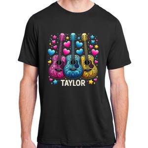 Girl Retro Taylor First Name Personalized Groovy 80s Adult ChromaSoft Performance T-Shirt