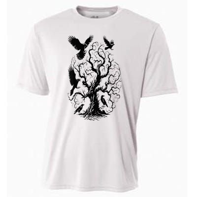 Gothic Raven Tree Cooling Performance Crew T-Shirt