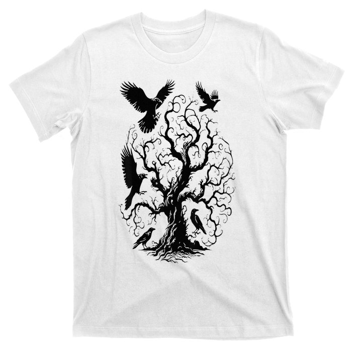 Gothic Raven Tree T-Shirt