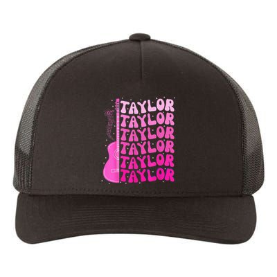 Girl Retro Taylor First Name Personalized Birthday Groovy Yupoong Adult 5-Panel Trucker Hat