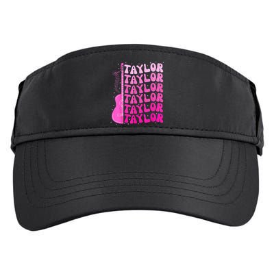 Girl Retro Taylor First Name Personalized Birthday Groovy Adult Drive Performance Visor