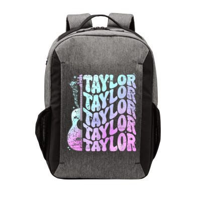 Girl Retro Taylor First Name Personalized Groovy 80S Pink Vector Backpack