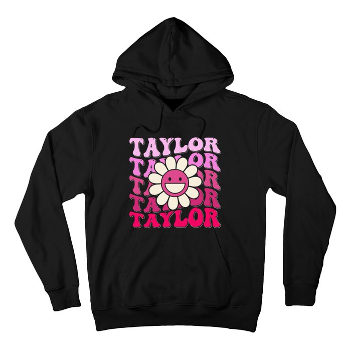 Girl Retro Taylor First Name Personalized Hoodie