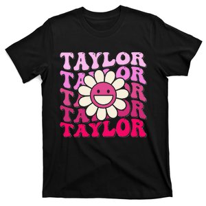 Girl Retro Taylor First Name Personalized T-Shirt