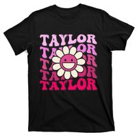 Girl Retro Taylor First Name Personalized T-Shirt