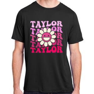 Girl Retro Taylor First Name Personalized Adult ChromaSoft Performance T-Shirt